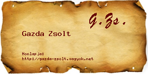 Gazda Zsolt névjegykártya